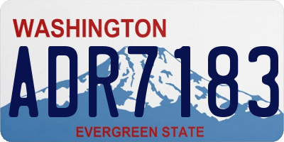 WA license plate ADR7183