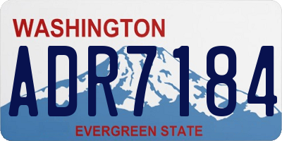 WA license plate ADR7184