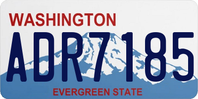 WA license plate ADR7185