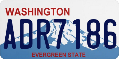 WA license plate ADR7186