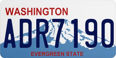 WA license plate ADR7190