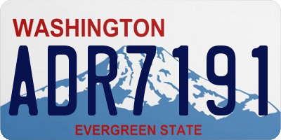 WA license plate ADR7191