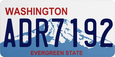 WA license plate ADR7192