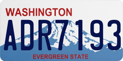 WA license plate ADR7193