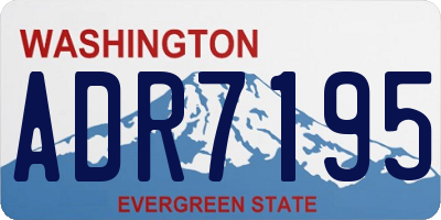 WA license plate ADR7195
