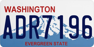 WA license plate ADR7196