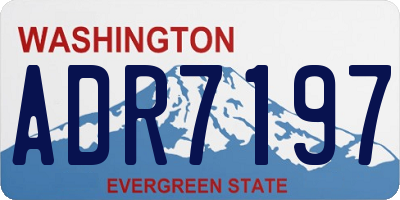 WA license plate ADR7197