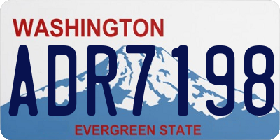 WA license plate ADR7198