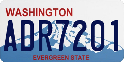 WA license plate ADR7201