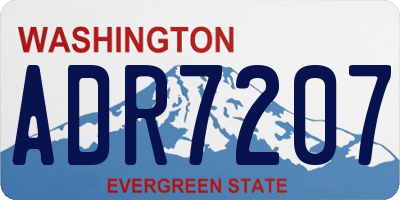 WA license plate ADR7207