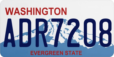 WA license plate ADR7208