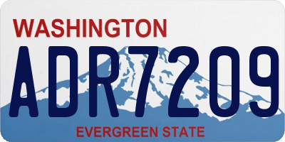 WA license plate ADR7209