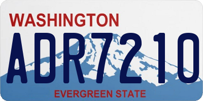 WA license plate ADR7210