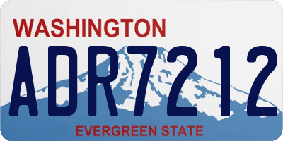 WA license plate ADR7212