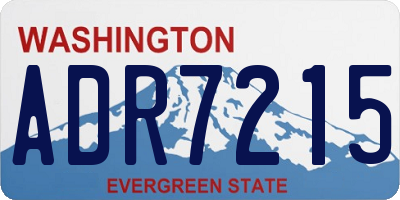 WA license plate ADR7215