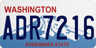 WA license plate ADR7216