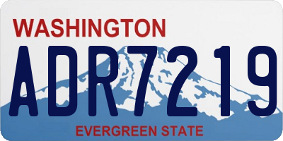 WA license plate ADR7219