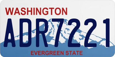 WA license plate ADR7221