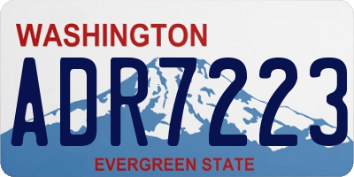 WA license plate ADR7223