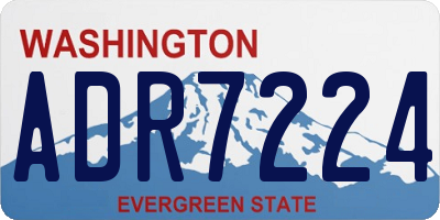 WA license plate ADR7224