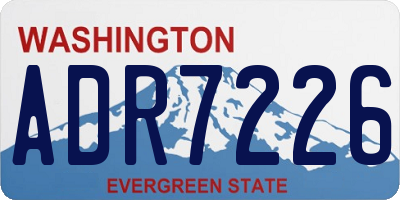 WA license plate ADR7226