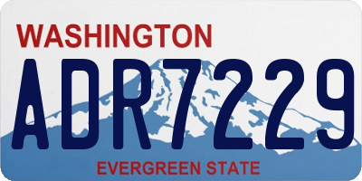 WA license plate ADR7229