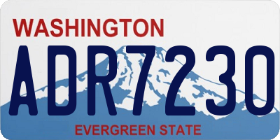 WA license plate ADR7230