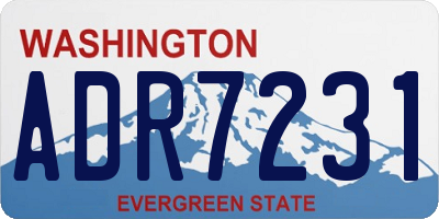 WA license plate ADR7231