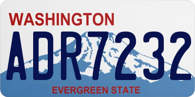 WA license plate ADR7232