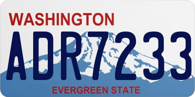 WA license plate ADR7233