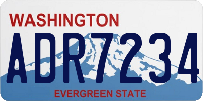 WA license plate ADR7234