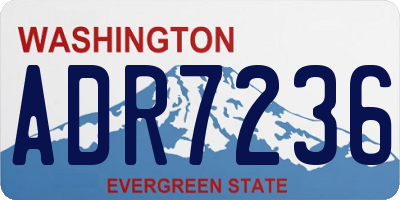 WA license plate ADR7236