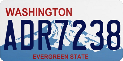 WA license plate ADR7238