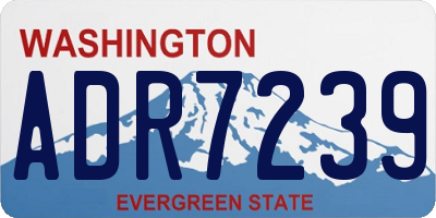WA license plate ADR7239
