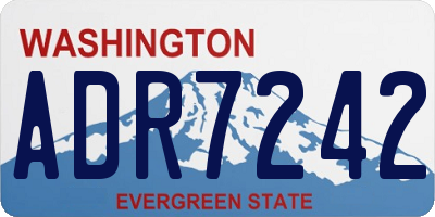 WA license plate ADR7242