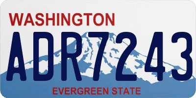 WA license plate ADR7243