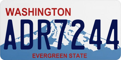 WA license plate ADR7244