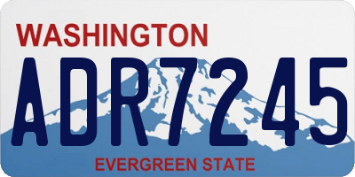 WA license plate ADR7245