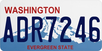 WA license plate ADR7246