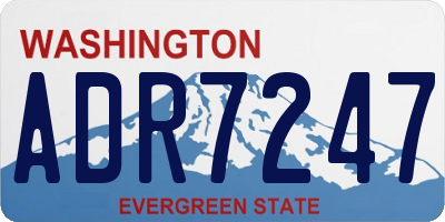 WA license plate ADR7247