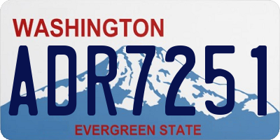 WA license plate ADR7251