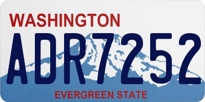 WA license plate ADR7252