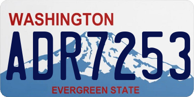 WA license plate ADR7253
