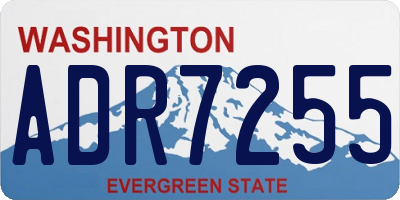 WA license plate ADR7255