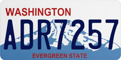 WA license plate ADR7257