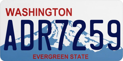 WA license plate ADR7259