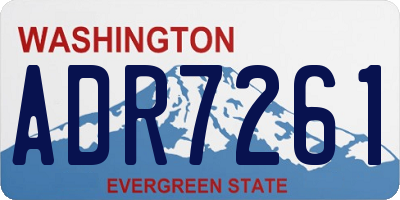 WA license plate ADR7261