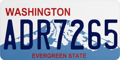 WA license plate ADR7265