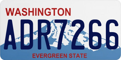 WA license plate ADR7266