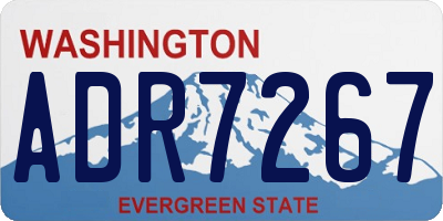WA license plate ADR7267